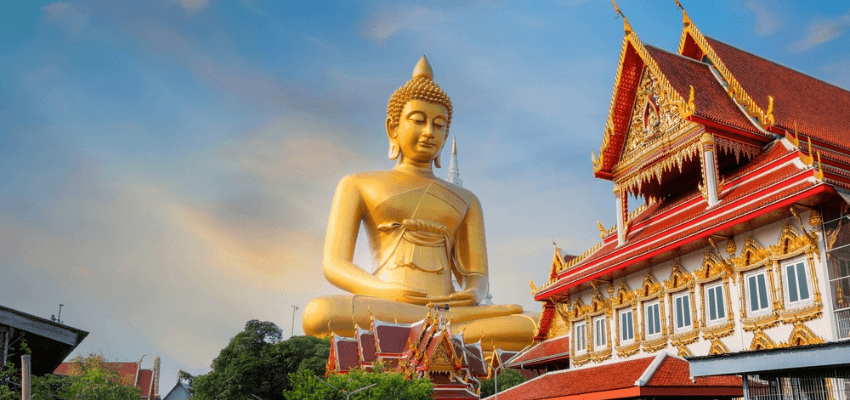 Riverside Buddha in Bangkok, Thailand