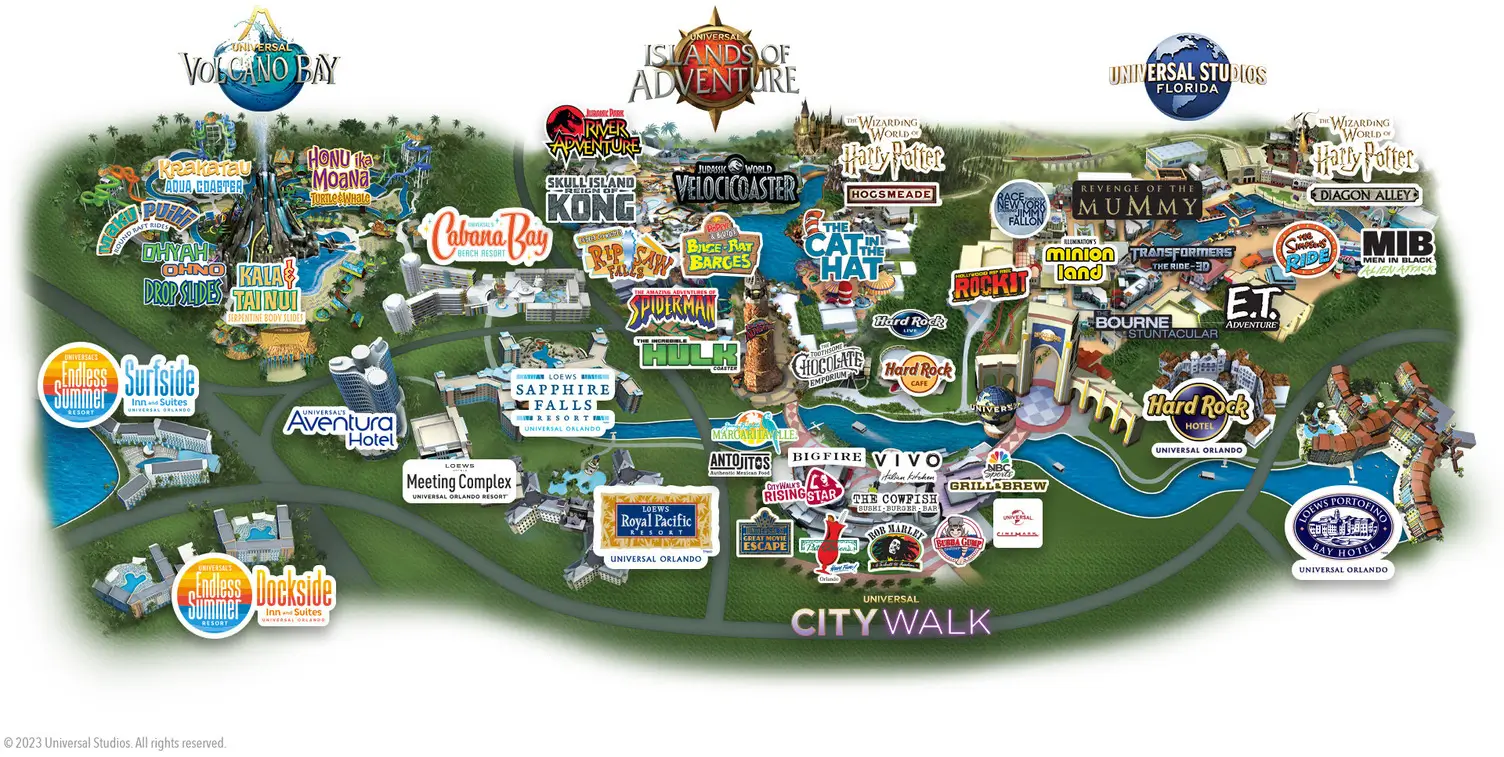 Univeral Orlando Resort Map